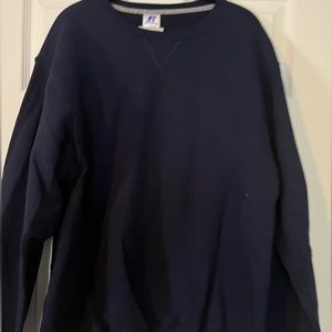 Brand new men’s Russell athletic crew neck sweatshirt navy size M